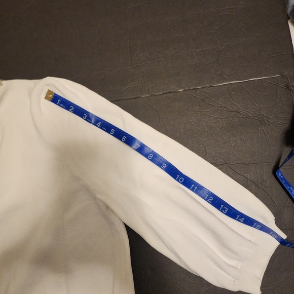 Creamy Beaded Neck Sweater Small - Picture 16 of 16